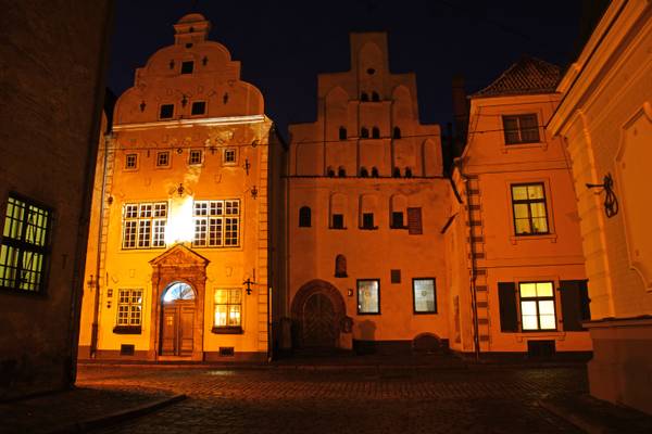 Riga by night. Latvian Museum of Architecture