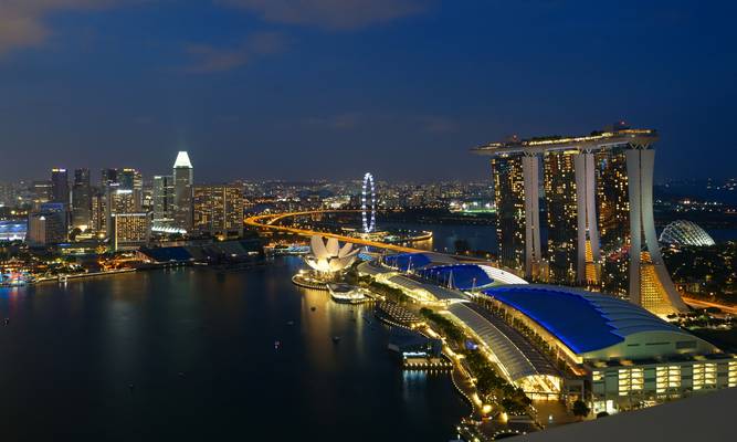 View from Level 33, Marina Bay Financial Centre