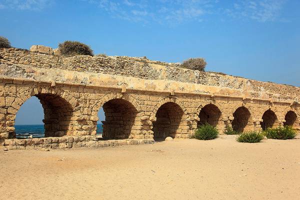 Roman Aqueduct In Caesarea