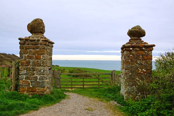 Old gate to St Catherine's lighthouse, Isle of Wight