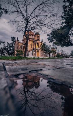 A rainy day in Vilia, Greece.