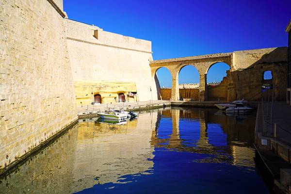 South wall of Fort St Angelo, Malta