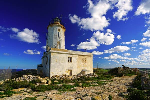 Wonderful clouds over Giordan Lighthouse, Gozo, Malta