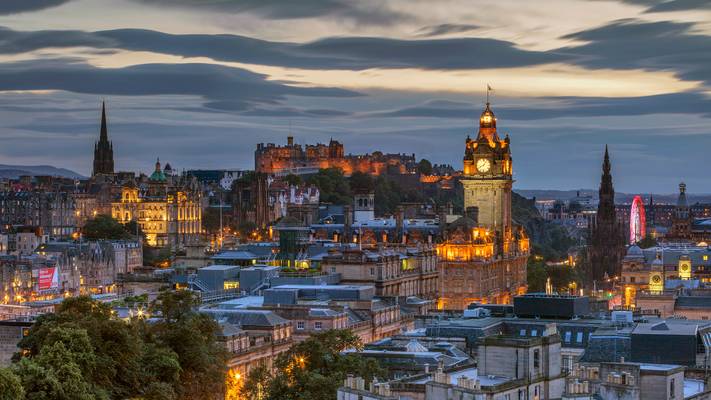 Edinburgh Castle from Calton Hill, Edinburgh, Scotland