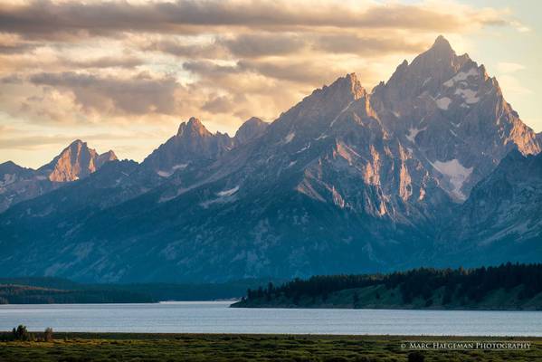 The Grand Tetons in evening glory.