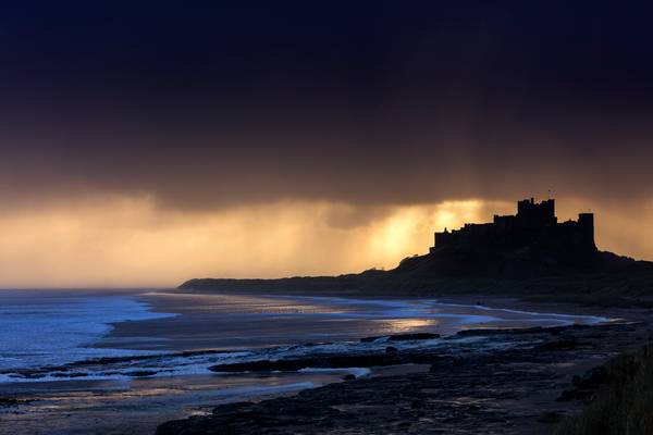 Stunning Sunrise, Bamburgh Castle, Northumberland