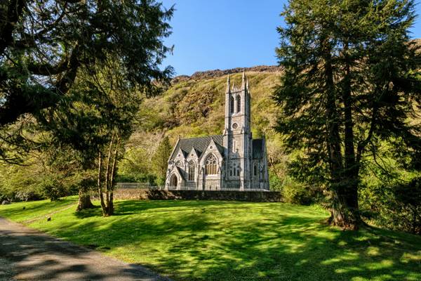 Neo-Gothic Church at Kylemore Abbey - Connemara