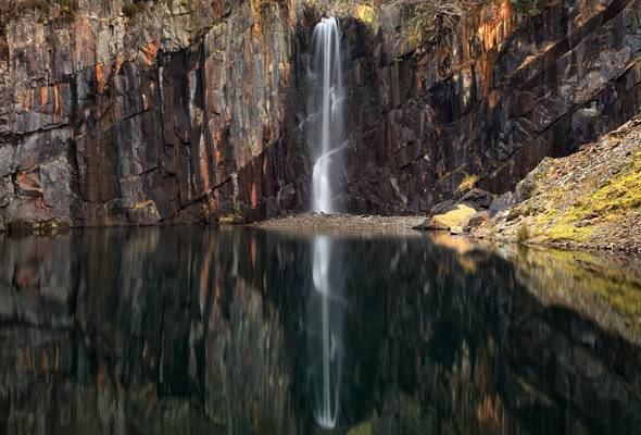 Banishead Quarry Waterfall, nr Coniston, Lake District