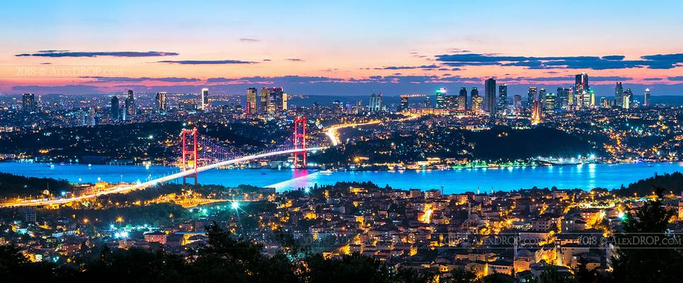 _DSC2016 - The Bosphorus Bridge panoramic skyline