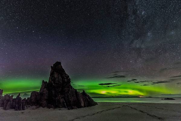 Aurora and Milky Way