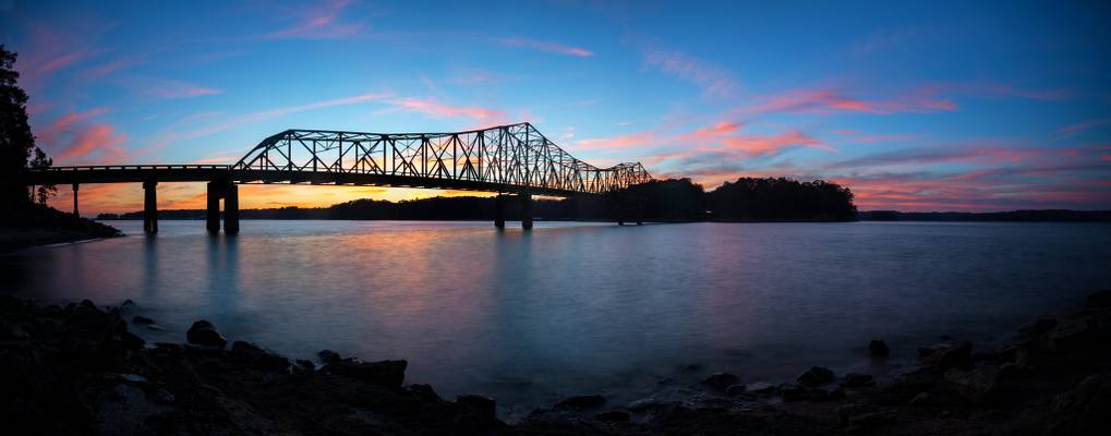 Browns Bridge Sunset Pano