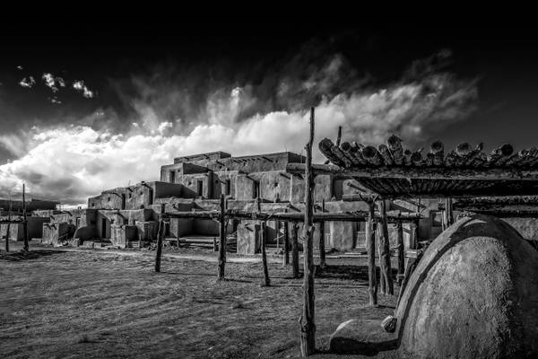 Taos Pueblo in Monocrome