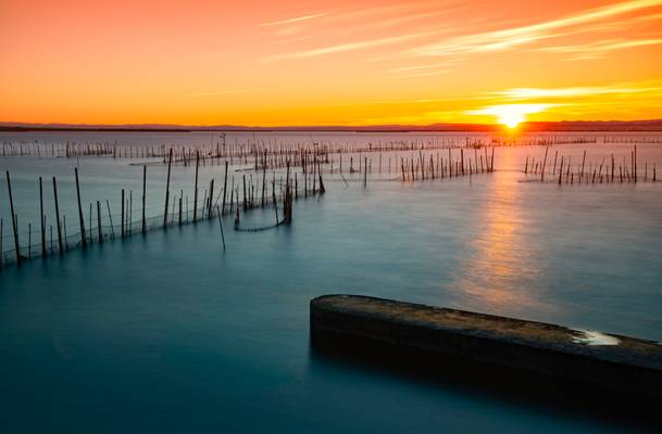 Sunset on Albufera, Valencia, Spain