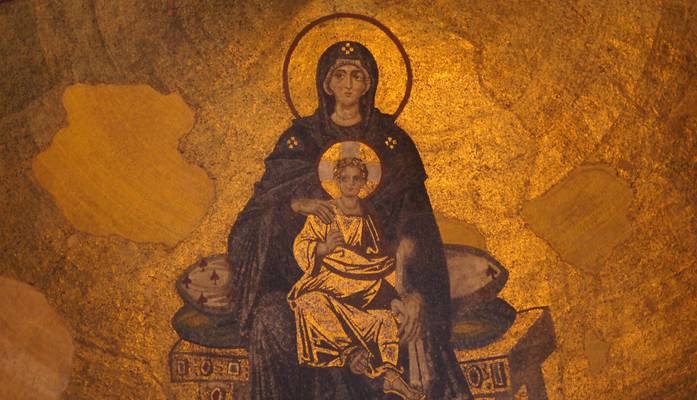 The Virgin and Child from the Apse of Hagia Sophia, Constantinople (Istanbul)