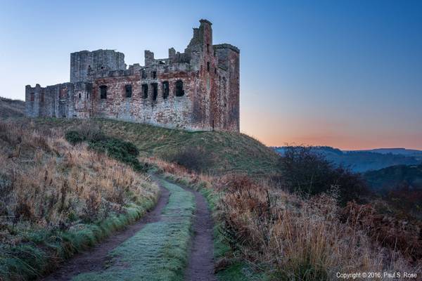 Crichton Castle on a Cold and Frosty Morning