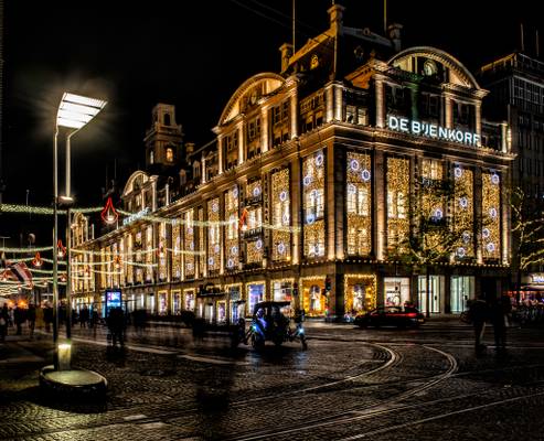Bijenkorf. Amsterdam at Christmas time