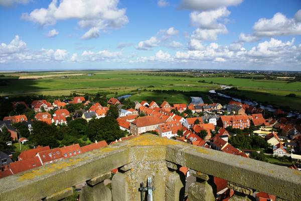 Ribe roofs from the tower