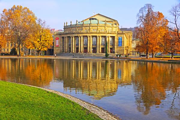Stuttgart Theatre and its reflection
