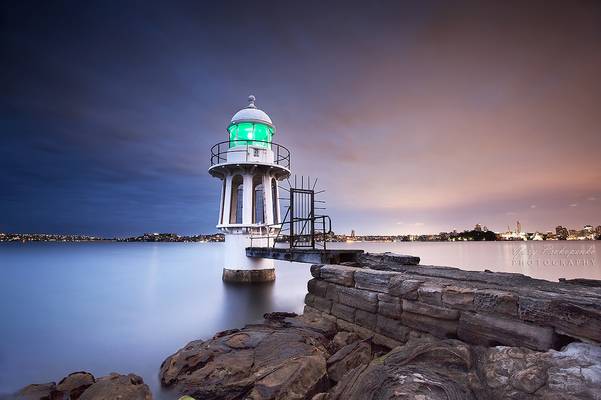 Cremorne Point Lighthouse By Night