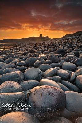 Dunstanburgh boulders at dawn