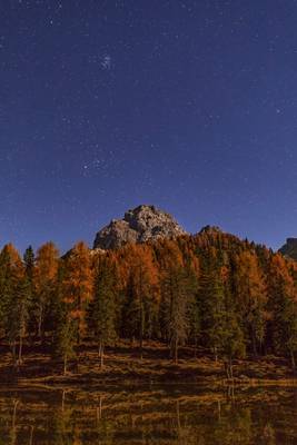 Stars Above Lago di Antorno, Dolomites, Italy