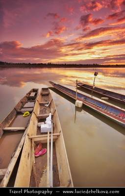 Laos - Vientiane - Sunset on Mekong River after Sunset