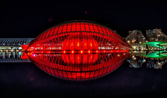 L'Hemisferic at the City of Arts and Sciences (Ciutat de les Arts i les Ciències ), Valencia