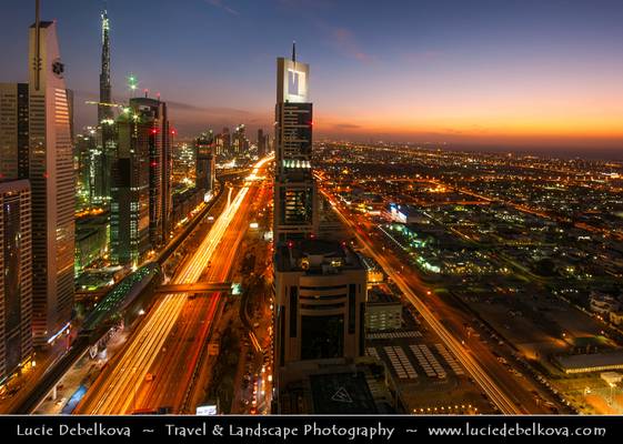 United Arab Emirates - UAE - Dubai - Sheikh Zayed Road - Main Vein of the city