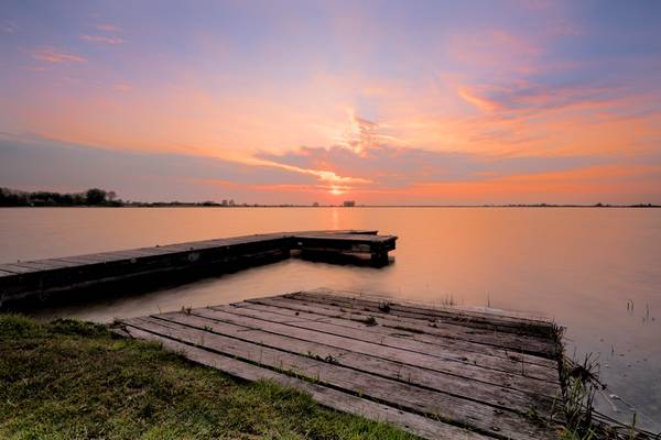 Sunrise on Reeuwijke Plassen, the Netherlands