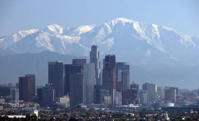 Los Angeles Winter Skyline