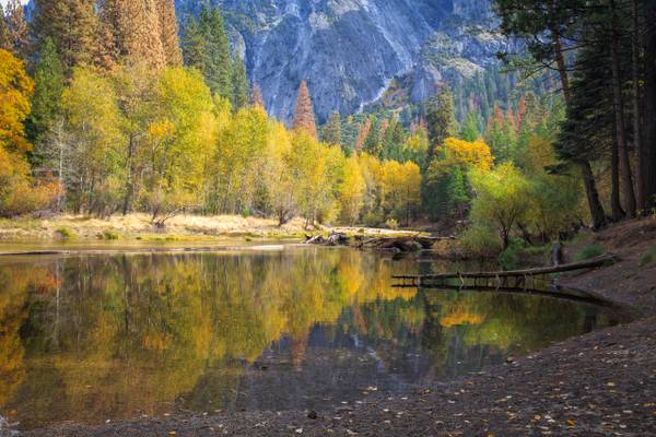 Fall reflectios at Yosemite NP