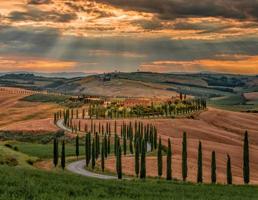 Agriturismo Baccoleno at sunset