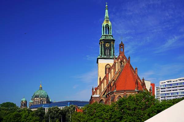 St. Mary's Church and the Cathedral in the background, Berlin