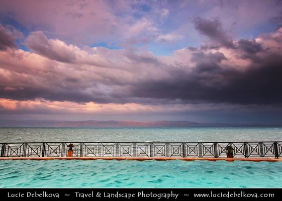 Jordan - Symphony of colors at a Morning light over Dead Sea