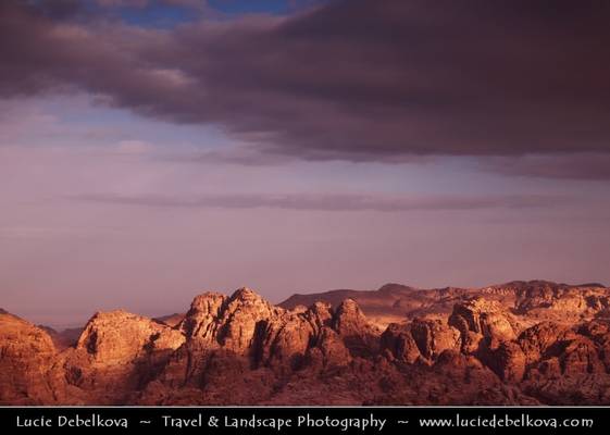 Jordan - Sunrise over Petra & Wadi Musa (The Valley of Moses)