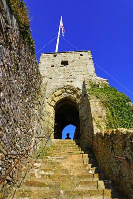 Staircase to the Keep of Carisbrooke Castle, Isle of Wight