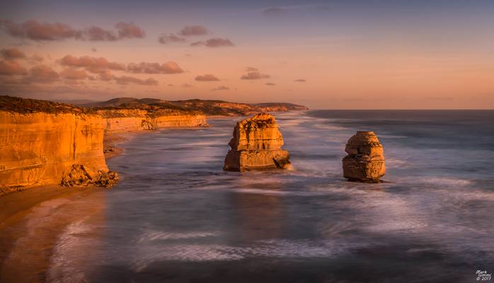 The Apostles and Gibson Steps at Sunset