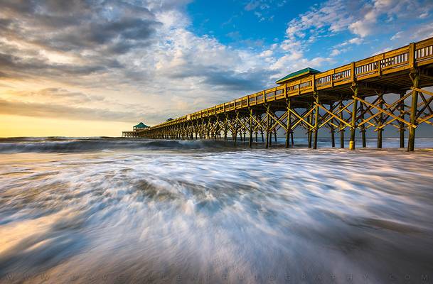 Folly Beach SC Pier Charleston South Carolina Seascape