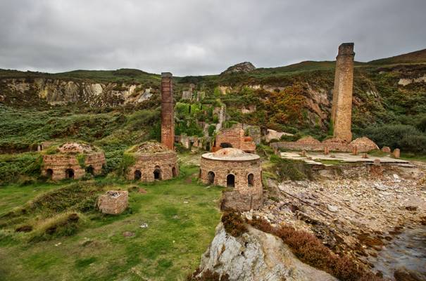 The remains of Porth Wen Brickworks