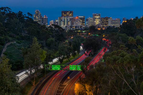 San Diego Skyline From Balboa Park