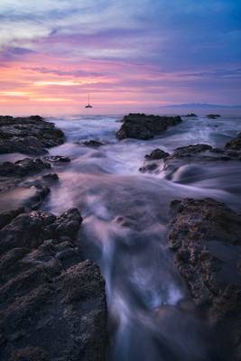 ** Critique This Photo Please**  Sunset Wash Flowing through the Rocks at Playa Ocotal, Costa Rica