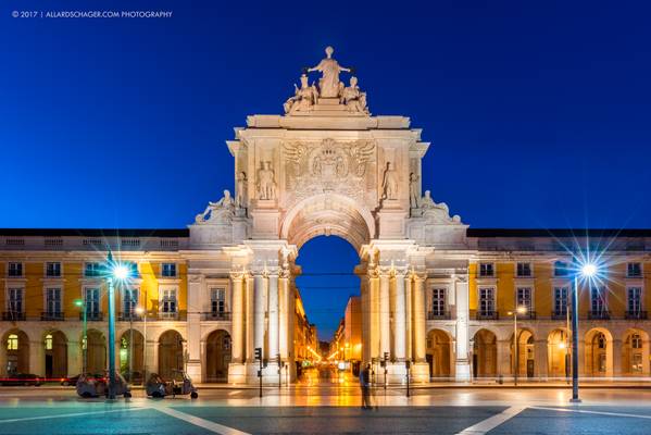 Rua Augusta Arch in Lisbon Portugal