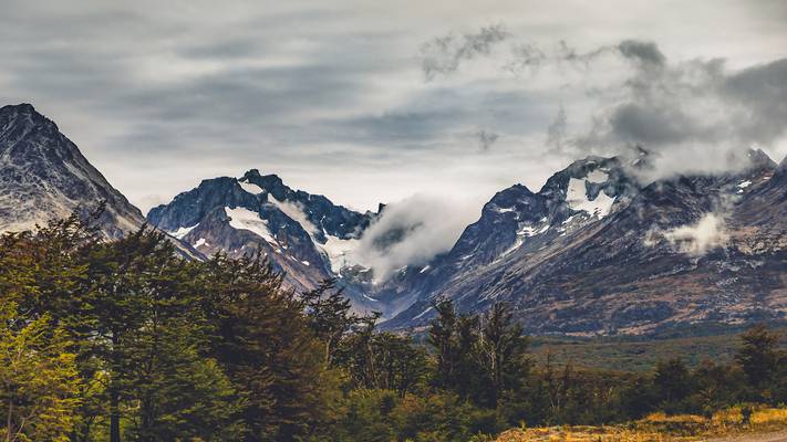 Cordillera Andina en la Tierra del Fuego.