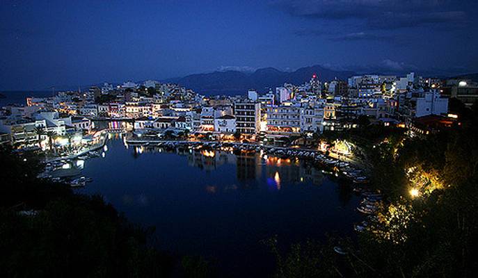 Agios Nikolaos blue hour