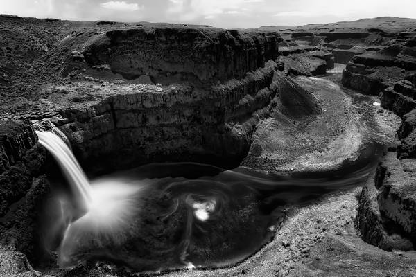 Palouse Falls in Monocrome