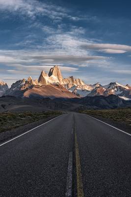 Scenic Road to El Chalten in Patagonia