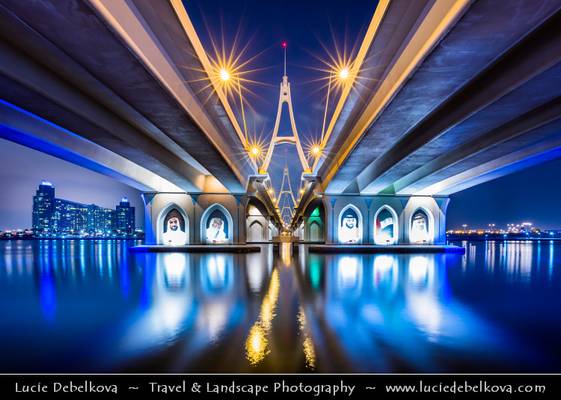United Arab Emirates - UAE - Dubai - Ras Al Khor Bridge at Night