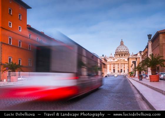Italy - Rome - Rushing to Vatican through Via Della Concilazione