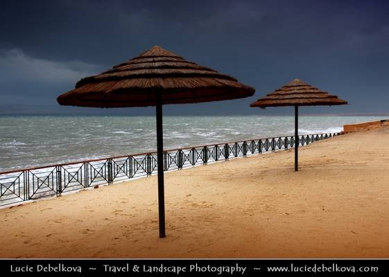 Jordan - Stormy Morning on Dead Sea Beach