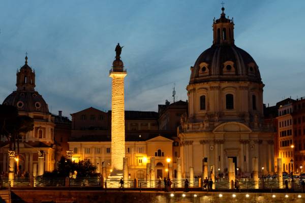 Rome: Trajan's Forum at Night